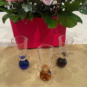 Blue and Brown Drinkware Set for Dining